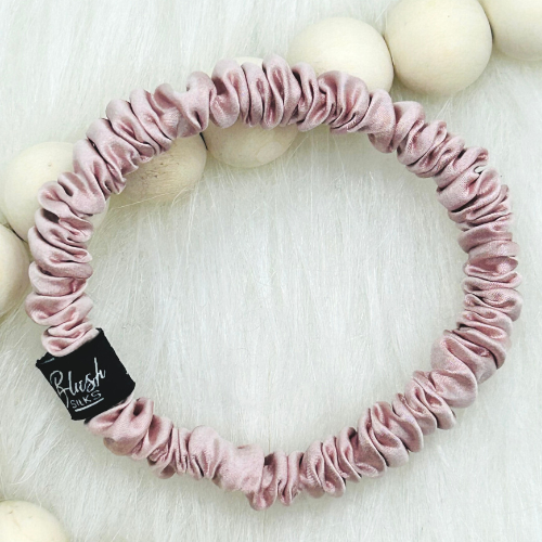 Blush Silks -Finest Grade Pure Mulberry Silk Mini Scrunchies