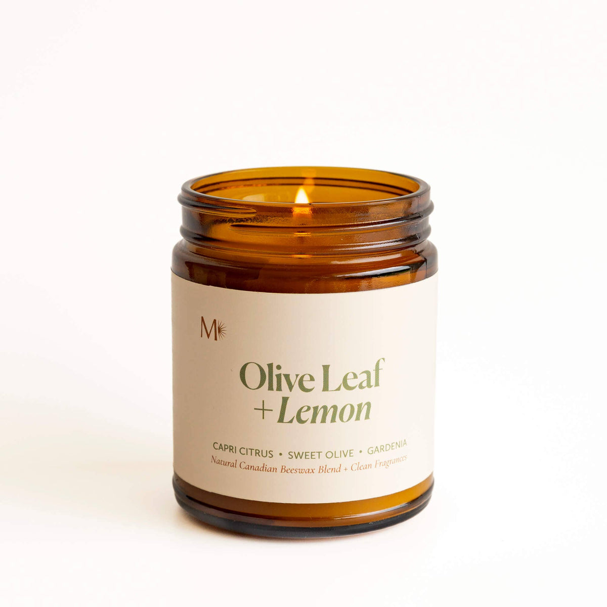 Olive Leaf + Lemon | Canadian Beeswax Candle