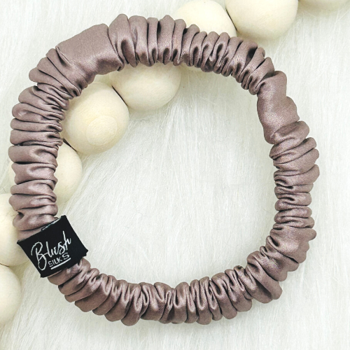 Blush Silks -Finest Grade Pure Mulberry Silk Mini Scrunchies