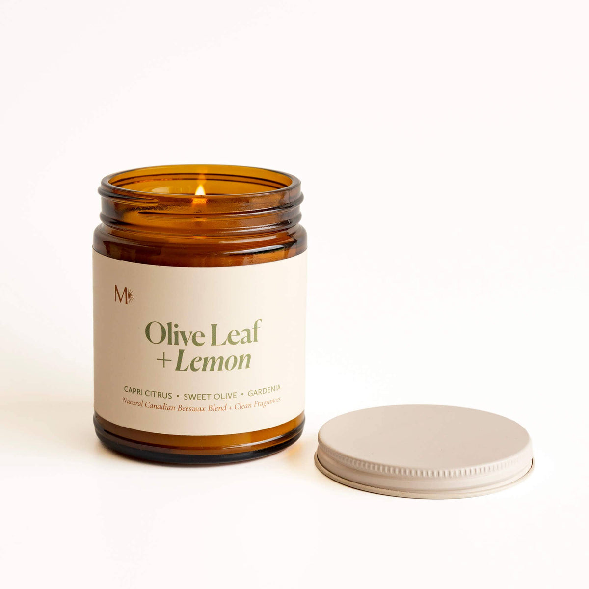 Olive Leaf + Lemon | Canadian Beeswax Candle