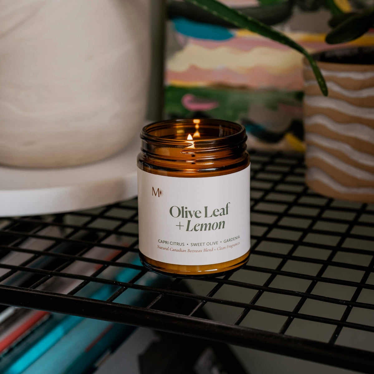Olive Leaf + Lemon | Canadian Beeswax Candle